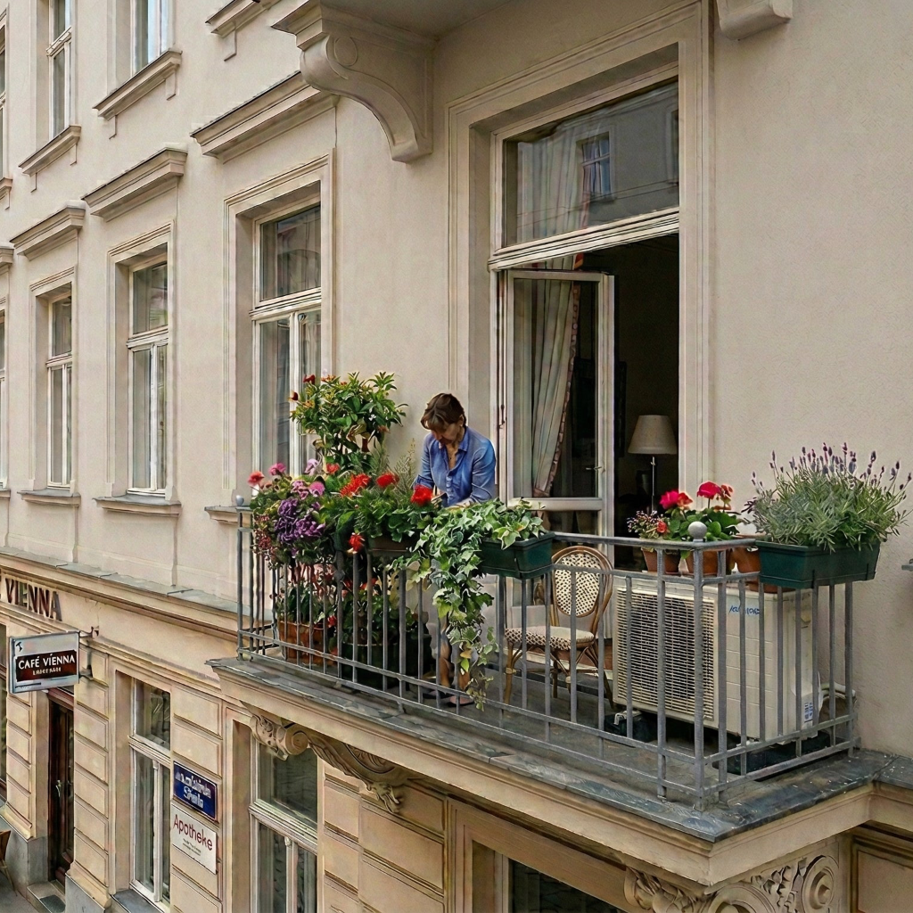 Klimaanlage auf Balkon
